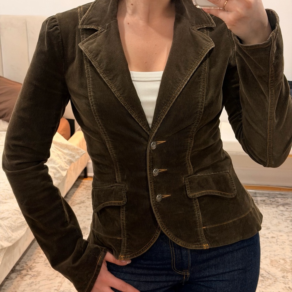 Joie Dark Brown Corduroy Blazer
